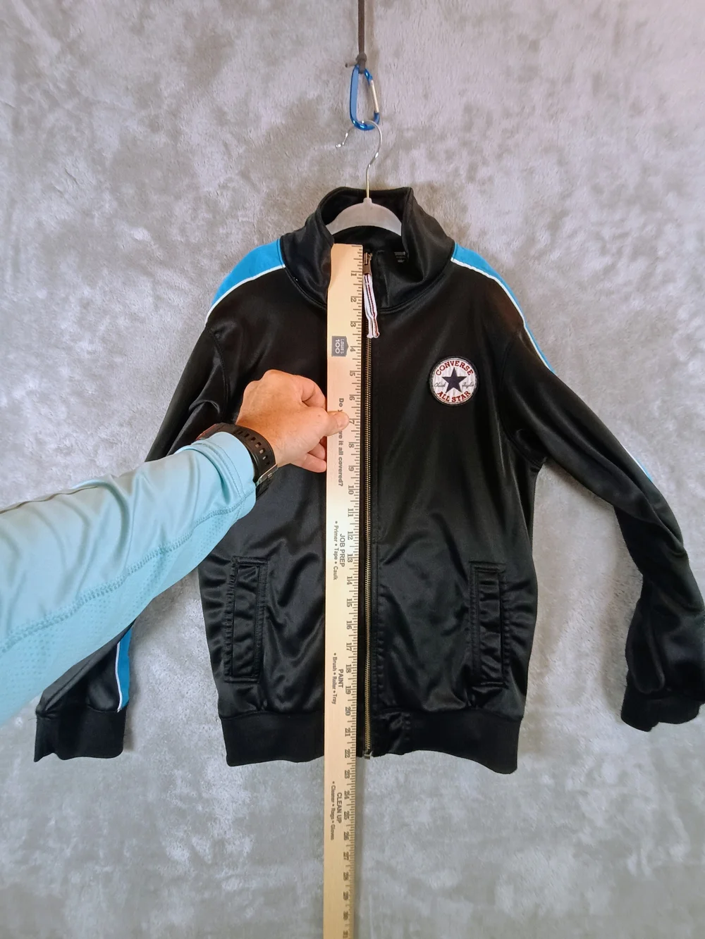 Boys Converse Full Zip Track Jacket with Blue Stripe Size 10/12